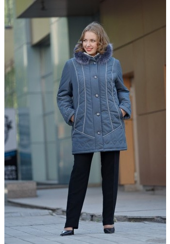 Куртка зимняя  женская "Анфиса" с искусственным мехом