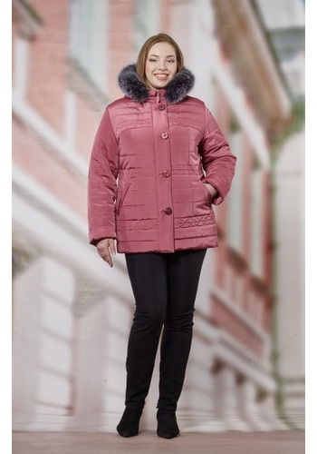 Куртка зимняя женская  "Веста" с натуральным мехом